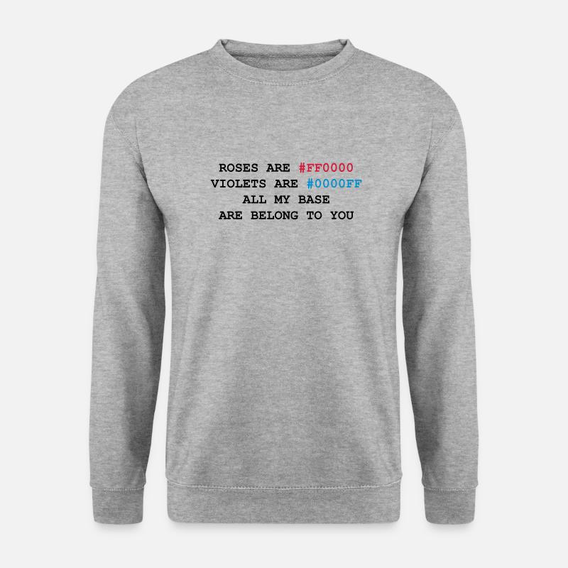 NERD HUMOR: Liebesbrief - Unisex Pullover - Weißgrau meliert
