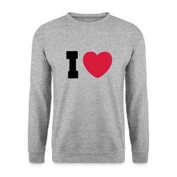 2009_08_23_ilove_78skate_2c - Unisex Sweatshirt - salt & pepper - Front - Alina (178cm) & Michal (187cm)