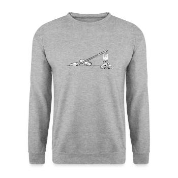 camping camper pathfinder tent teepee kochen80 - Unisex Sweatshirt - salt & pepper - Front - Alina (178cm) & Michal (187cm)