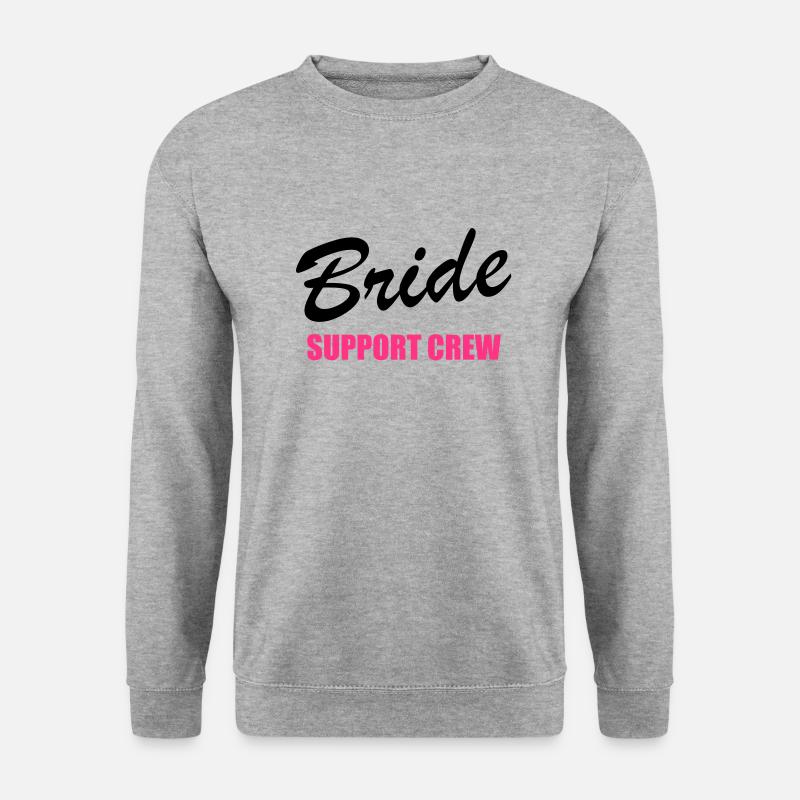 Bride Support Crew 2clr - Unisex Pullover - Weißgrau meliert