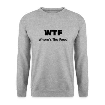 WTF - Unisex Pullover - Weißgrau meliert - Vorne - Alina (178cm) & Michal (187cm)
