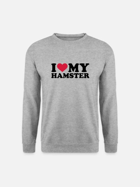 Hamster - Unisex Pullover - Weißgrau meliert