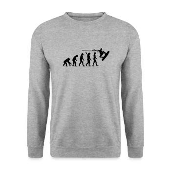 Evolution Wakeboard - Unisex Sweatshirt - salt & pepper - Front - Alina (178cm) & Michal (187cm)