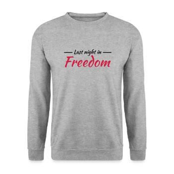 Last night in freedom - Unisex Pullover - Weißgrau meliert - Vorne - Alina (178cm) & Michal (187cm)