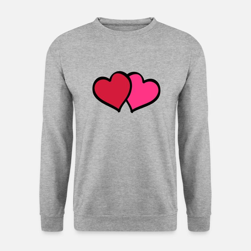 hearts comic - Unisex Pullover - Weißgrau meliert