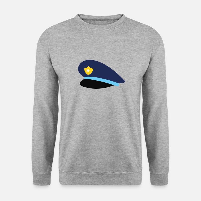 Polizeimütze - Unisex Pullover - Weißgrau meliert