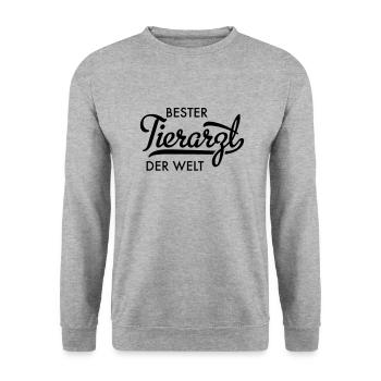 tierarzt - Unisex Pullover - Weißgrau meliert - Vorne - Alina (178cm) & Michal (187cm)