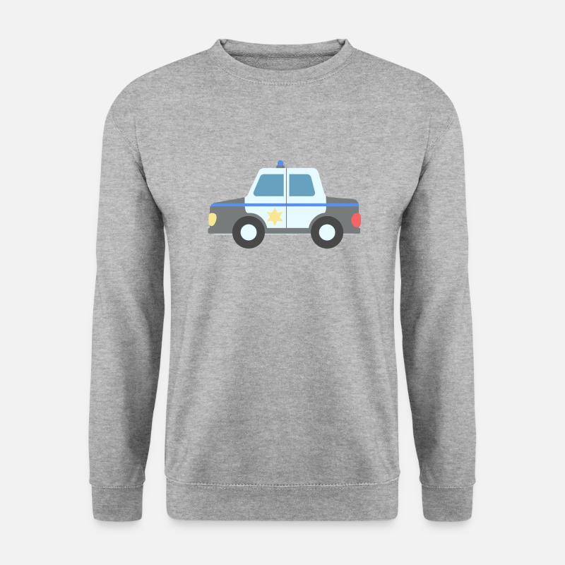 Polizei Auto - Unisex Pullover - Weißgrau meliert