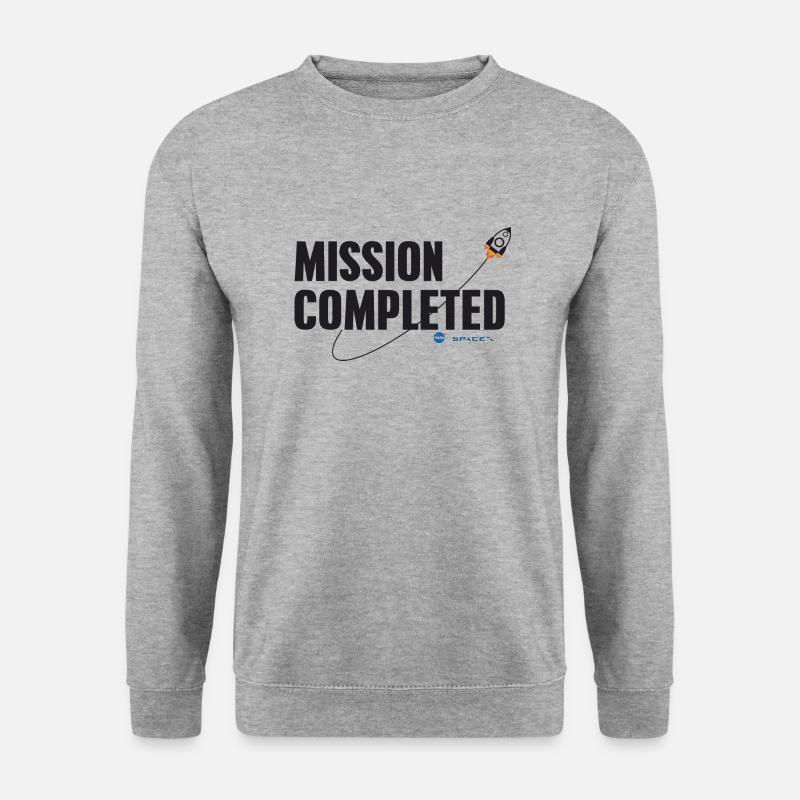 Mission Completed Spacex & - Unisex Pullover - Weißgrau meliert
