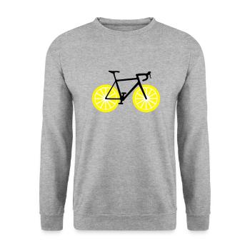 Lemon bike - Unisex Sweatshirt - salt & pepper - Front - Alina (178cm) & Michal (187cm)