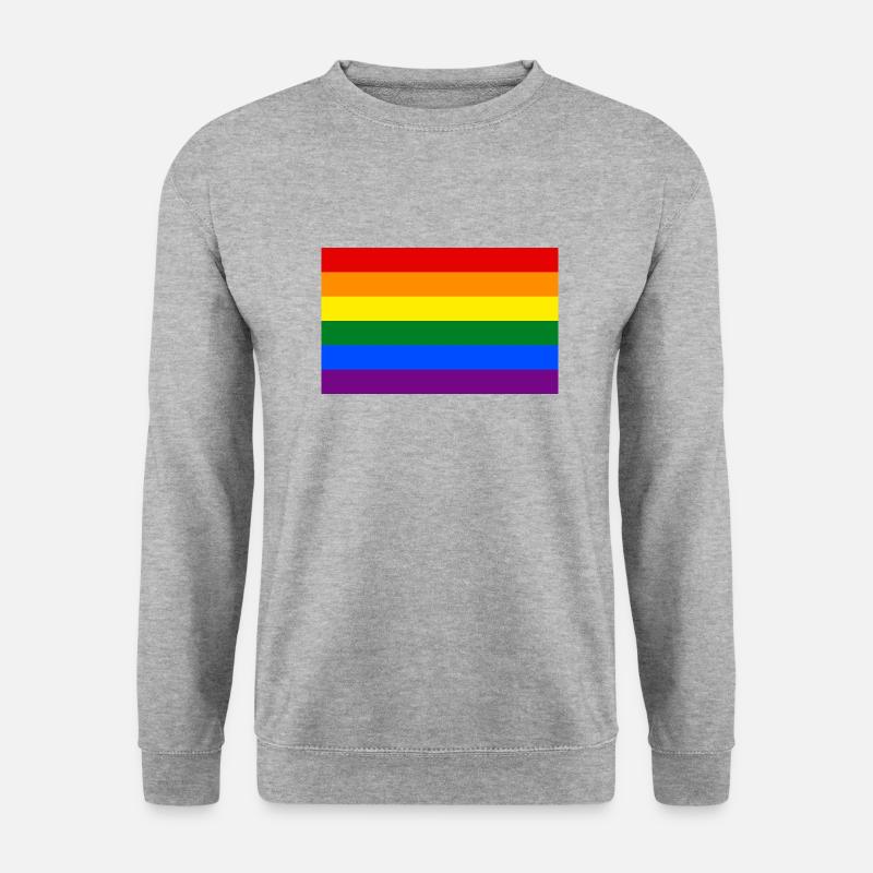 Homo Flagge - Unisex Pullover - Weißgrau meliert