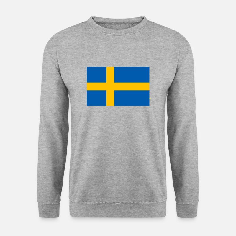 Schweden Flagge - Unisex Pullover - Weißgrau meliert