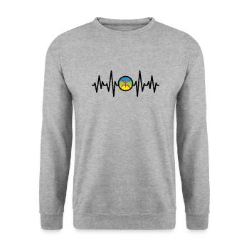 Love Tamazight - Unisex Sweatshirt - salt & pepper - Front - Alina (178cm) & Michal (187cm)