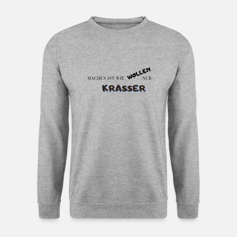 Machen!!! - Unisex Pullover - Weißgrau meliert