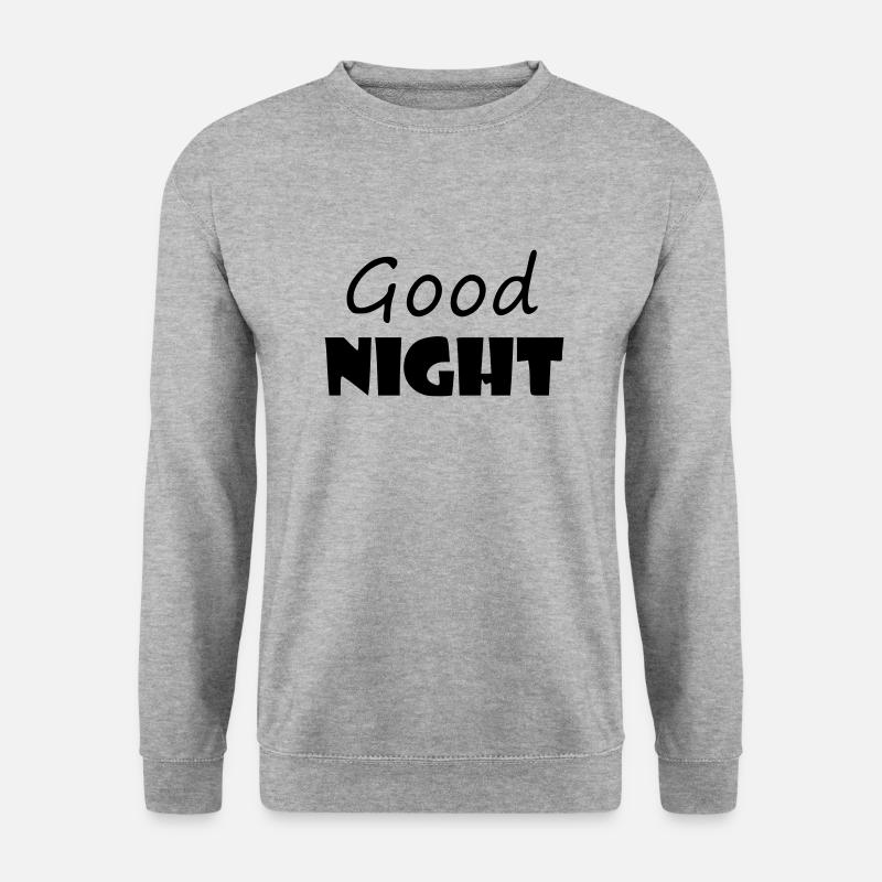 Good Night - Unisex Pullover - Weißgrau meliert