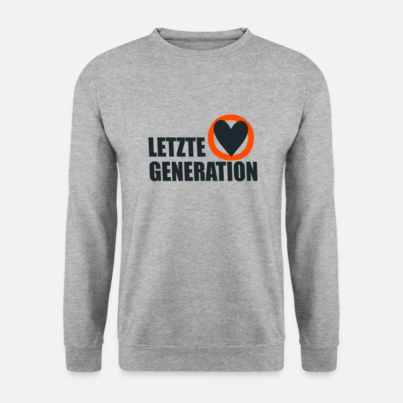 Letzte Generation - Design 4 - Unisex Pullover - Weißgrau meliert