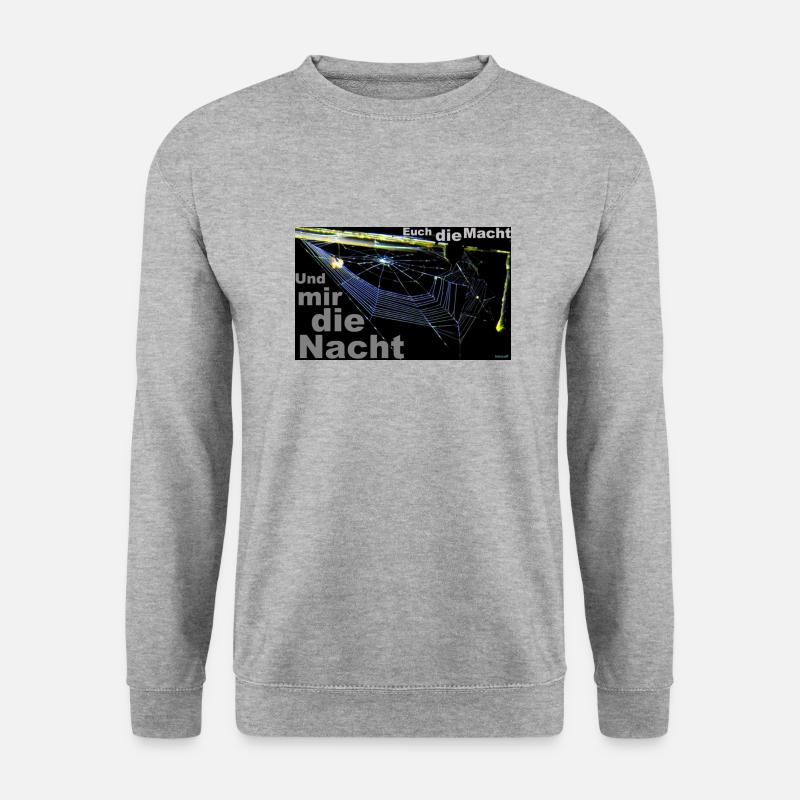 Zoffart DIE NACHT - Unisex Pullover - Weißgrau meliert