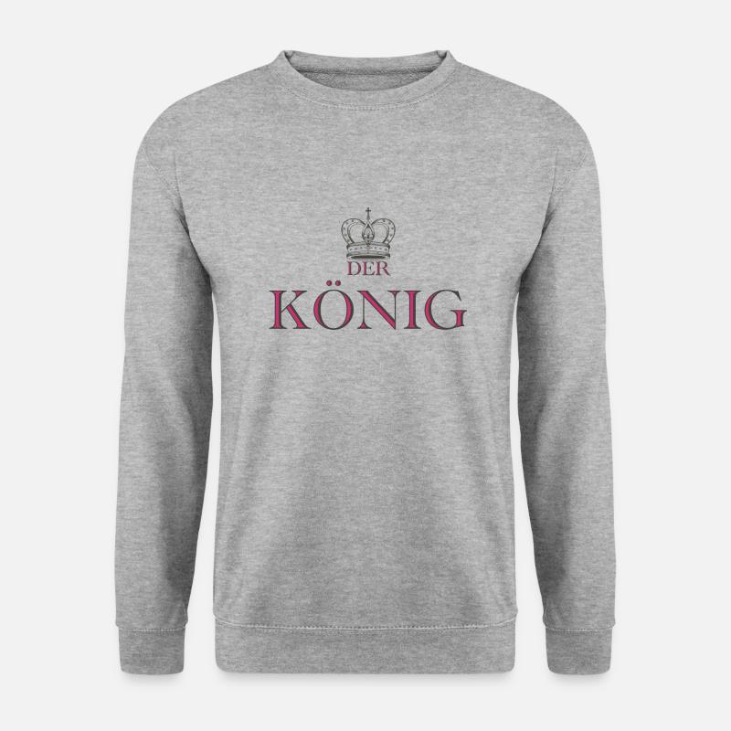 Der König - Unisex Pullover - Weißgrau meliert