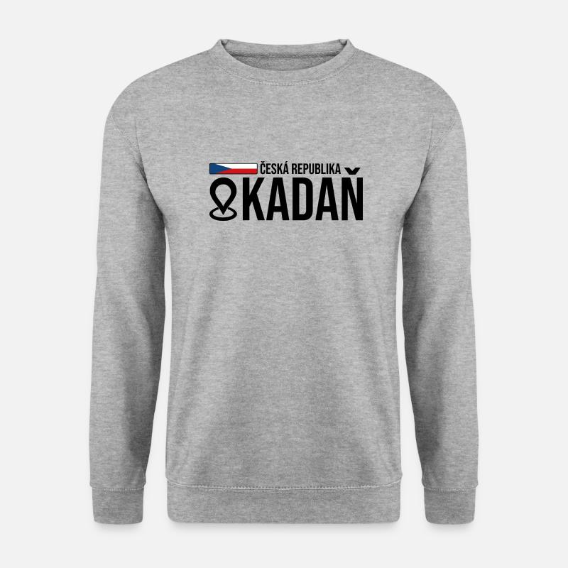 Erzgebirge Tschechien Kadaň - Unisex Pullover - Weißgrau meliert