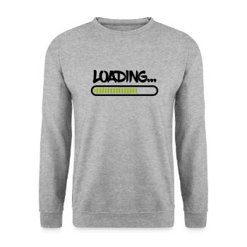 Loading - Unisex Sweatshirt - salt & pepper - Front - Alina (178cm) & Michal (187cm)
