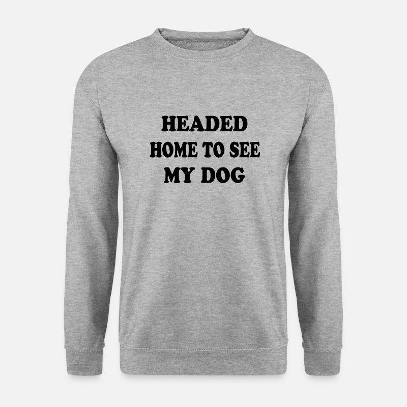 Hund Dog - Unisex Pullover - Weißgrau meliert
