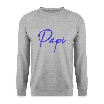 OPA. OPA. VATERTAG. ALLES GUTE ZUM GEBURTSTAG OPA - Unisex Pullover - Weißgrau meliert - Vorne - Alina (178cm) & Michal (187cm)