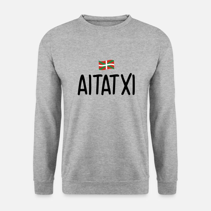 Aitatxi Baskenland-Großvater - Unisex Pullover - Weißgrau meliert