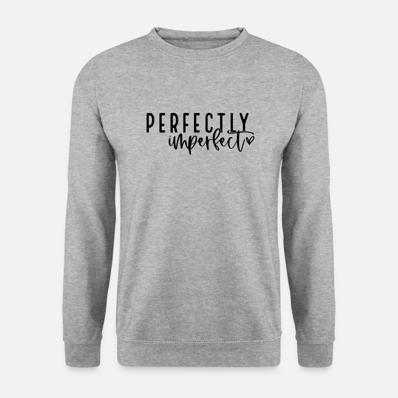 PERFECTLY IMPERFECT - Unisex Pullover - Weißgrau meliert