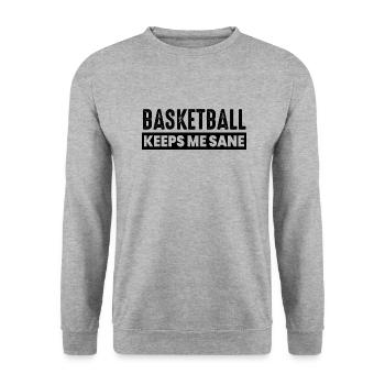 Basketball - Unisex Sweatshirt - salt & pepper - Front - Alina (178cm) & Michal (187cm)