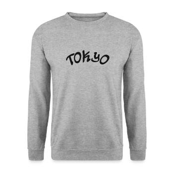 Tokyo - Japon - Japonais - Asie - Asie - Sweat-shirt Unisexe - gris chiné - Devant - Alina (178cm) & Michal (187cm)