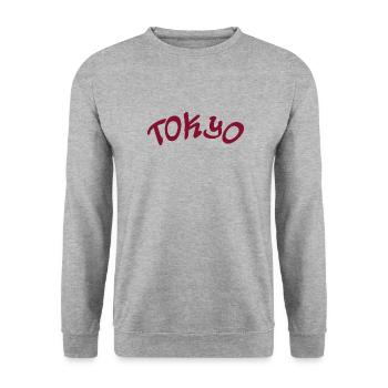 Tokyo - Japon - Japonais - Asie - Asie - Sweat-shirt Unisexe - gris chiné - Devant - Alina (178cm) & Michal (187cm)