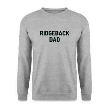 Ridgeback Dad - Unisex Pullover - Weißgrau meliert - Vorne - Alina (178cm) & Michal (187cm)