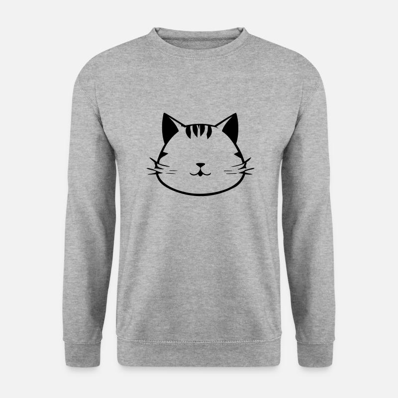 Cat - Unisex Pullover - Weißgrau meliert