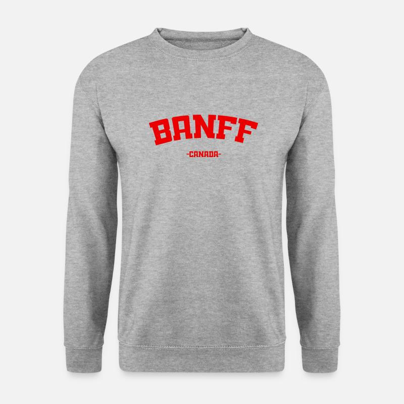 Banff - Canada - Kanada - Unisex Pullover - Weißgrau meliert