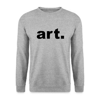 art - Unisex Sweatshirt - salt & pepper - Front - Alina (178cm) & Michal (187cm)