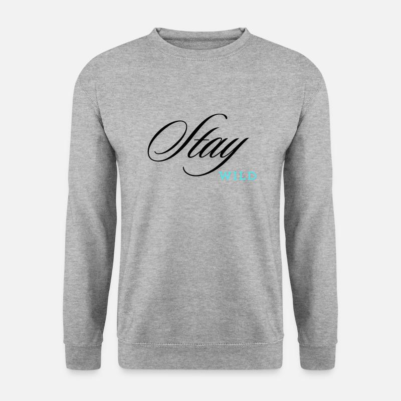 Stay Wild - Unisex Pullover - Weißgrau meliert