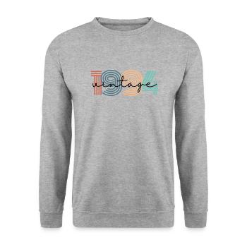 1994 vintage rétro - Sweat-shirt Unisexe - gris chiné - Devant - Alina (178cm) & Michal (187cm)