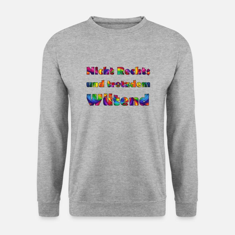 Wütend - Unisex Pullover - Weißgrau meliert