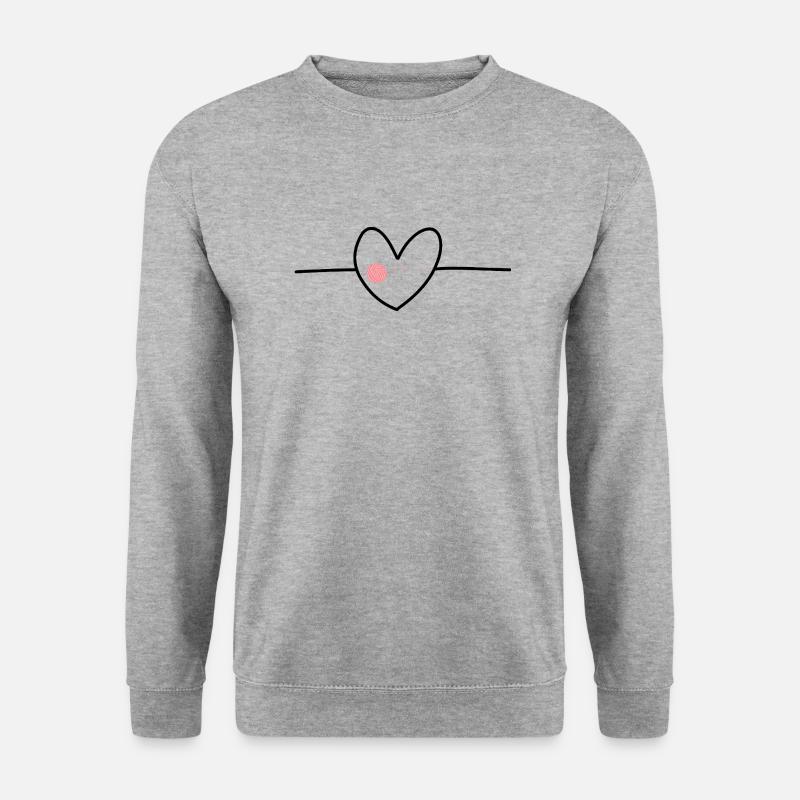 Stricken Stricken Häkeln Stricker - Unisex Pullover - Weißgrau meliert