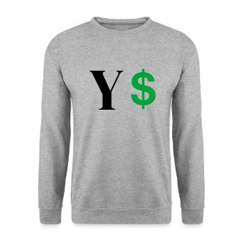 Letter y dollar - Unisex Sweatshirt - salt & pepper - Front - Alina (178cm) & Michal (187cm)
