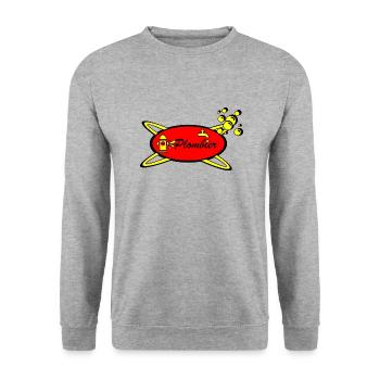 Plombier - Sweat-shirt Unisexe - gris chiné - Devant - Alina (178cm) & Michal (187cm)