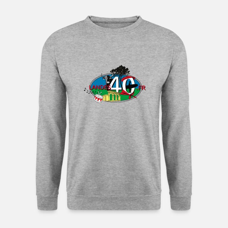 landes40.fr - Unisex Pullover - Weißgrau meliert