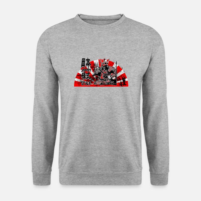 Samurai Japan Style - Unisex Pullover - Weißgrau meliert
