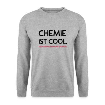 Chemie ist cool - Unisex Pullover - Weißgrau meliert - Vorne - Alina (178cm) & Michal (187cm)