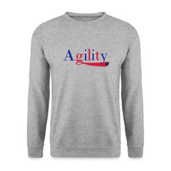 Agility tunnel - Unisex Sweatshirt - salt & pepper - Front - Alina (178cm) & Michal (187cm)