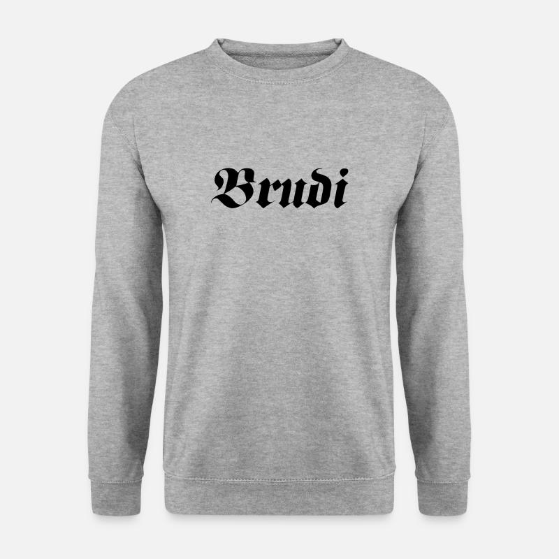 Brudi Jugendwort Jugendsprache - Unisex Pullover - Weißgrau meliert