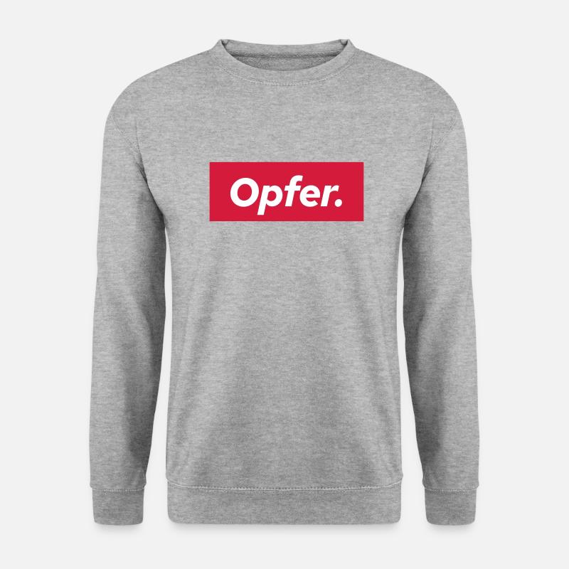 opfer - Unisex Pullover - Weißgrau meliert