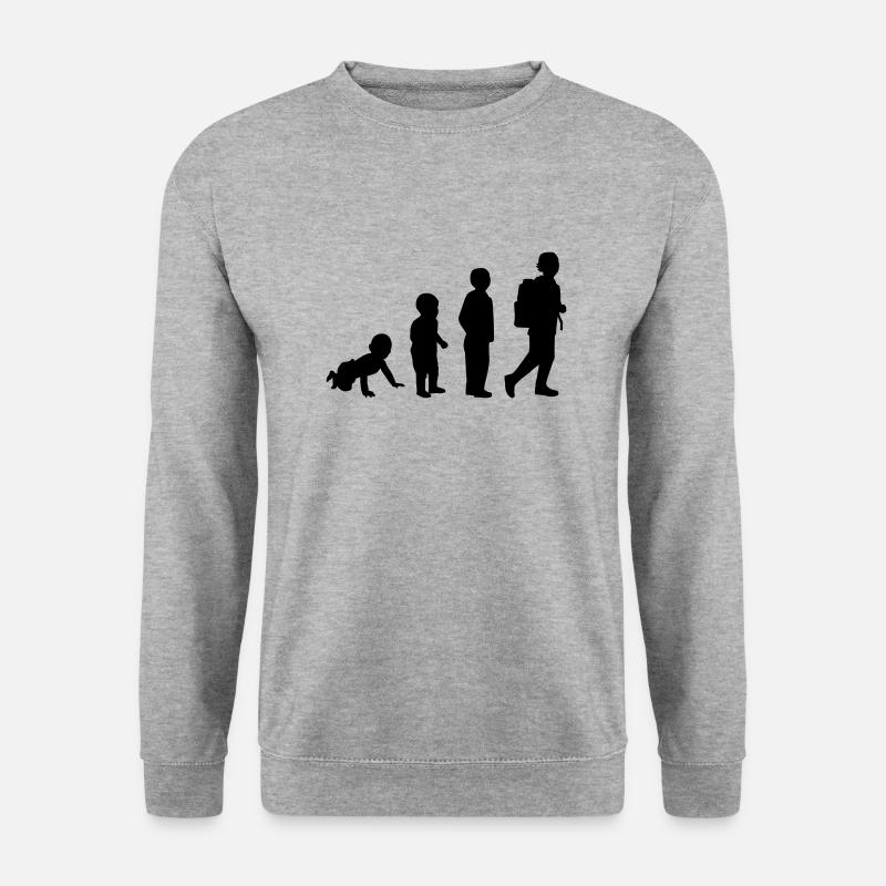 Schüler - Unisex Pullover - Weißgrau meliert
