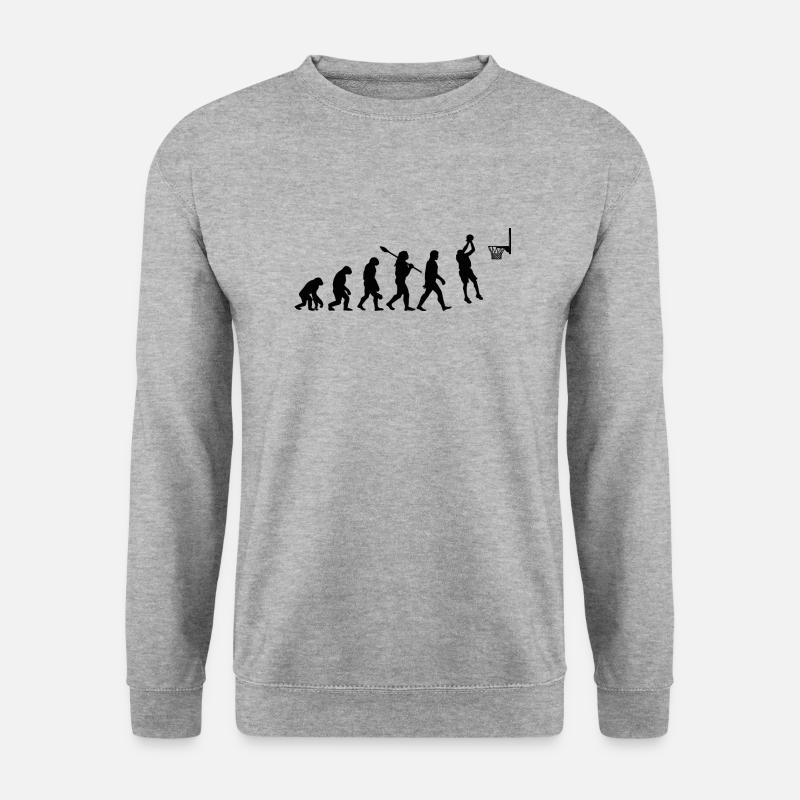 Basketball evolution - Unisex Sweatshirt - salt & pepper