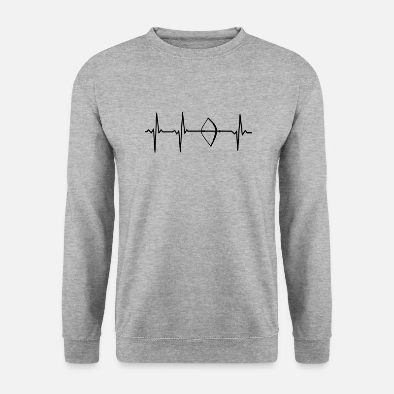 EKG Bogenschießen - Unisex Pullover - Weißgrau meliert
